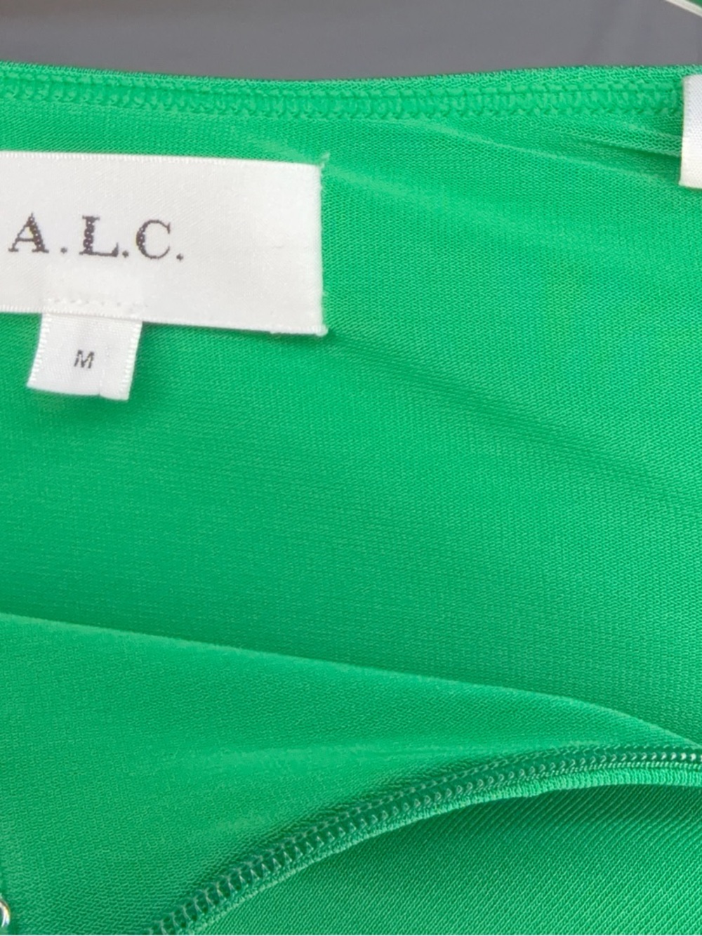 A.L.C. Emerald Green Long-Sleeve Ruched Midi Dress - Picture 11 of 12